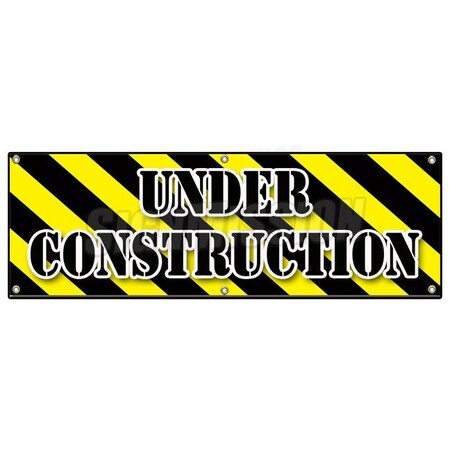 Signmission UNDER CONSTRUCTION BANNER SIGN workers construction demolition crew B-72 Under Construction